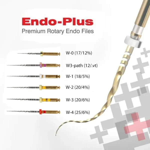 Woodpecker Endo Plus Heat Treated Gold Rotary File - Image 2