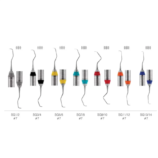 Gracey Curettes Color Coded S/7Pcs # W/C - Image 4