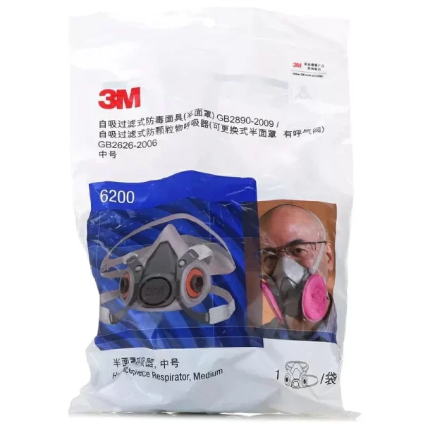 3M 6200 Respirator Mask With 2091 P100 Filters - Image 2