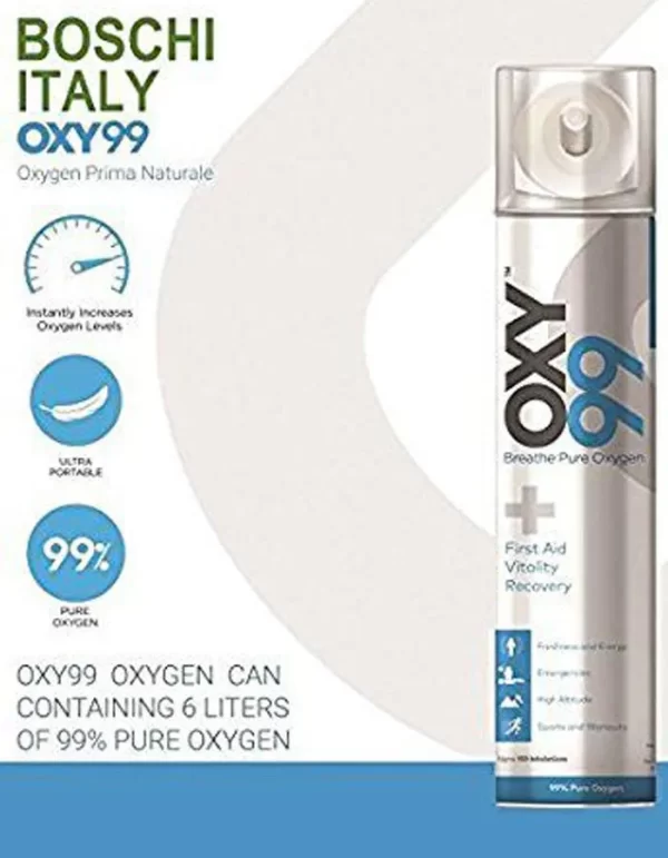 OXY99 Portable Oxygen Can (18 Liter, 450 Inhalations) [Pack of 3] - Image 2